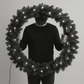 LARGE handmade Christmas wreath with lighting